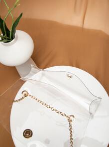 Túi Crossbody Nữ màu trơn Chuỗi Đúng mốt - Trong sáng - Xem 3