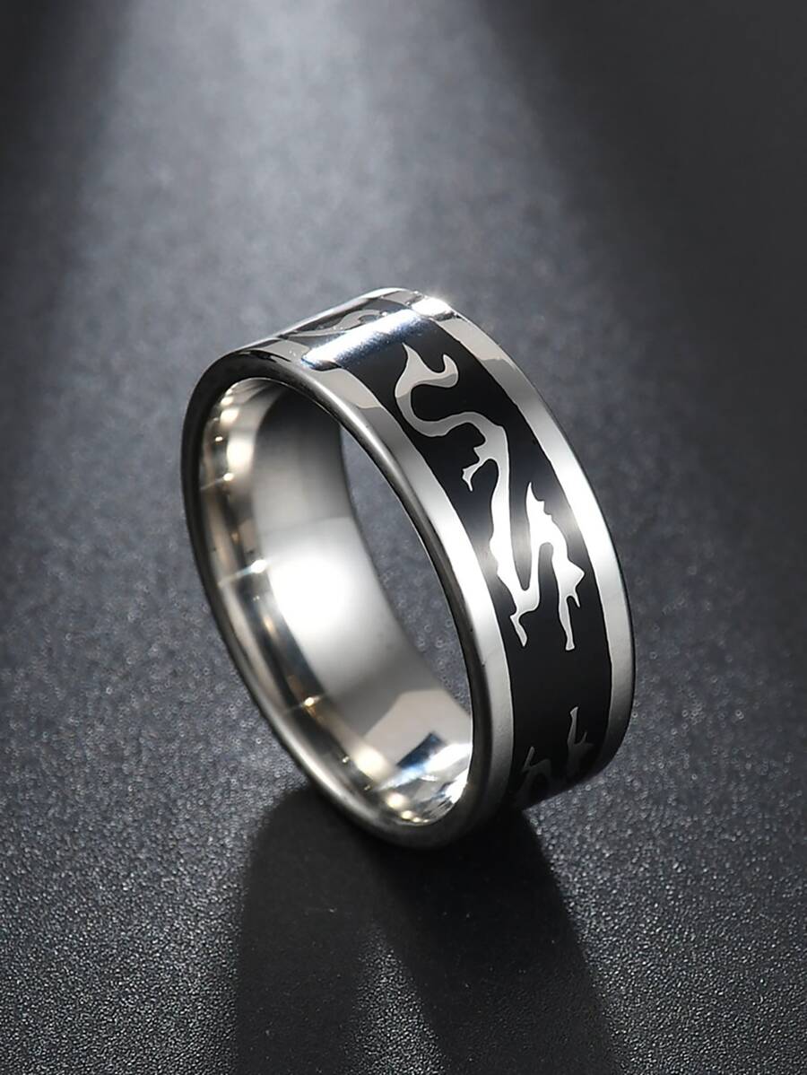 Nhẫn Nam Họa Tiết Rồng - Nhiều màu - Xem 1