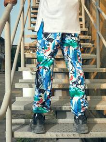 ROMWE MEN Street Life Quần Nam Túi Tất cả trên in Đường phố - Nhiều màu - Xem 2