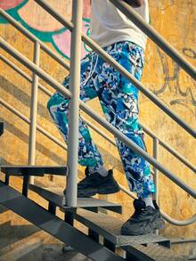 ROMWE MEN Street Life Quần Nam Túi Tất cả trên in Đường phố - Nhiều màu - Xem 5