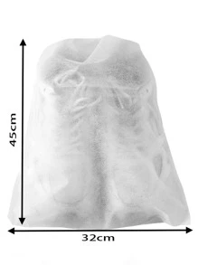 10pcs Plain Drawstring Shoes Storage Bag - White - View 4