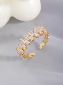 Anillo abierto zirconia cúbica
