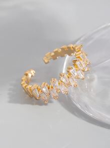 Anillo abierto zirconia cúbica