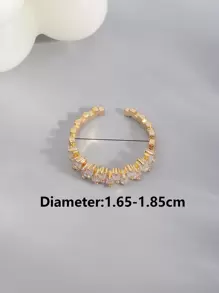 Anillo abierto zirconia cúbica