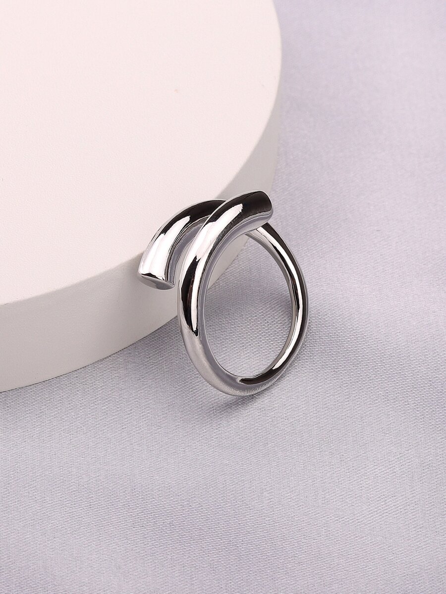 Minimalist Wrap Ring - Silver - View 1