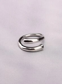 Minimalist Wrap Ring - Silver - View 2