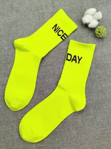 جوارب طاقم مطبوع عليها حروف، جوارب خريفية