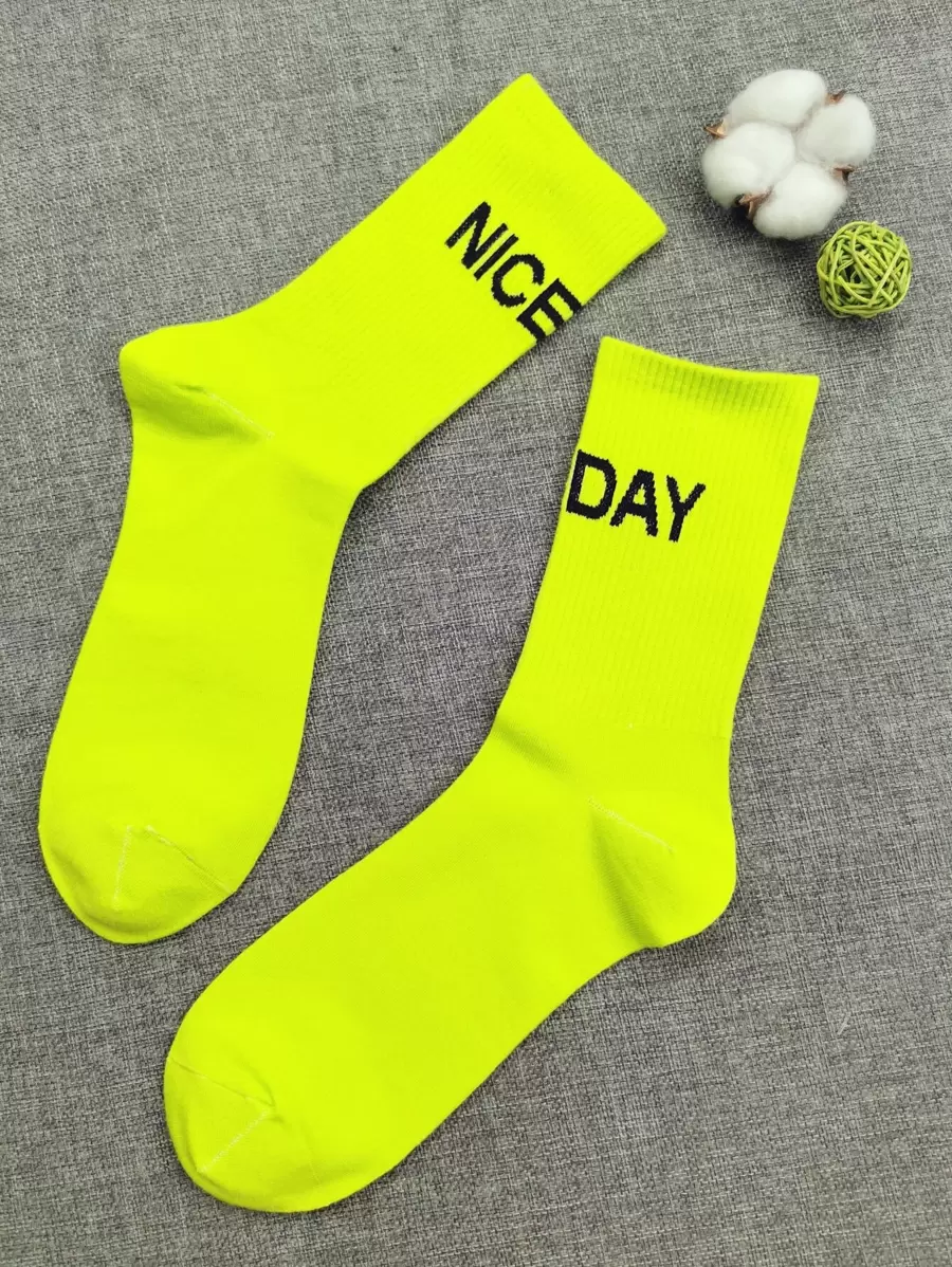 جوارب طاقم مطبوع عليها حروف، جوارب خريفية