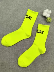 جوارب طاقم مطبوع عليها حروف، جوارب خريفية