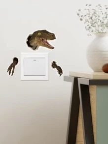 3入組3D恐龍圖案開關插座牆貼 - 彩色 - 查看 6