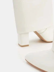 CUCCOO SZL Woman Shoes Satin Rhinestone Decor Flat Mules For Spring And Summer Vacation Shoes Summer Halloween Spring Shoes Spring Break Easter - White - View 3