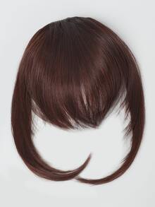 短直筒合成纖維頭髮劉海有鬢角 - 棕色 - 查看 3