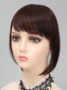 短直筒合成纖維頭髮劉海有鬢角 - 棕色 - 查看 5