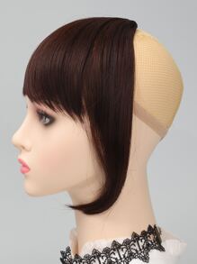 短直筒合成纖維頭髮劉海有鬢角 - 棕色 - 查看 7