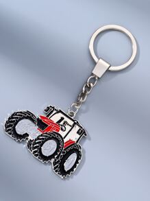 1pc/3pcs/5pcs Men Creative Alloy Offroad Vehicle Key Chain, Cool Drip Oil Car Keychain Pendant, Small Gift For Father, Friends Car Accessories Bag Charm Backpack For School Cute Goth Y2k - Black - View 2