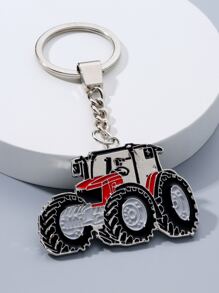 1pc/3pcs/5pcs Men Creative Alloy Offroad Vehicle Key Chain, Cool Drip Oil Car Keychain Pendant, Small Gift For Father, Friends Car Accessories Bag Charm Backpack For School Cute Goth Y2k - Black - View 4