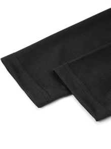 Manfinity Men Contrast Striped Collar Polo Shirt - Black - View 6