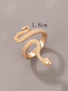 紋理質感金屬蛇設計戒指
