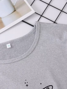 Hombres Conjunto de pijama con estampado de galaxia - Multicolor - Ver 5