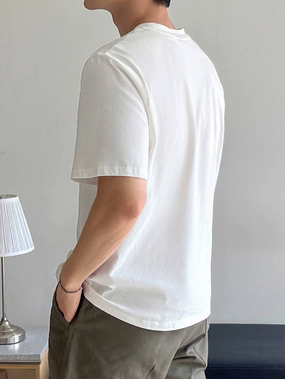 Men Cotton Letter Pattern Tee