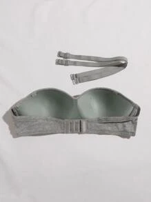 簡約風純色内衣bra - 灰色 - 查看 2