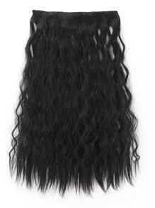 1 pieza postizo rizado largo - Negro - Ver 1