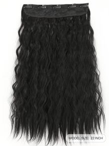 1 pieza postizo rizado largo - Negro - Ver 2