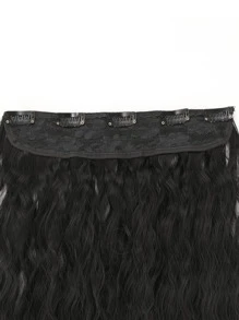 1 pieza postizo rizado largo - Negro - Ver 3