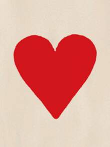 SHEIN EZwear Playing Card Print Kangaroo Pocket Thermal Lined Drawstring Hoodie - Apricot - View 3