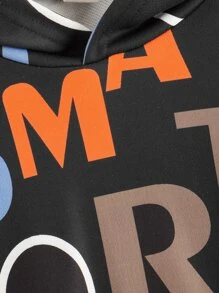 SHEIN Áo nỉ in chữ dành cho bé trai tuổi teen - Nhiều màu - Xem 4