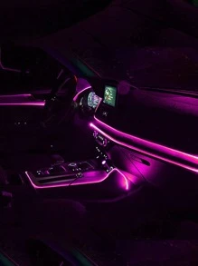 1pc 1/2/3/5M Car LED Strip Light - Pink - View 2