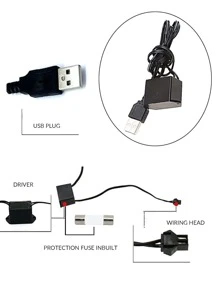 1pc 1/2/3/5M Car LED Strip Light - Pink - View 4