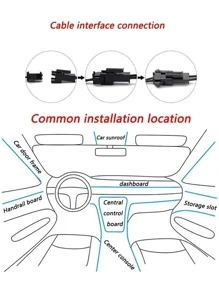 1pc 1/2/3/5M Car LED Strip Light - Pink - View 5