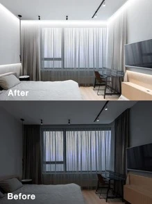 1pc 60/120/180 Led 1/2/3m LED Strip Light, Background Decorative Light For Home Decor - White - View 5