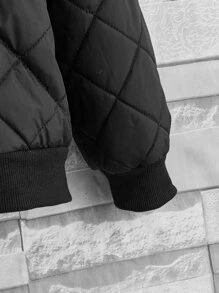EMERY ROSE Plus Teddy Lined Hooded Quilted Jacket