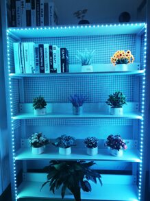 1 pieza 3m/5m 90/150 Led tira de luz Rgb inteligente con Control de 3 botones para decoración de dormitorio, habitación y fiesta - Multicolor - Ver 6