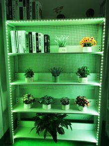 1 pieza 3m/5m 90/150 Led tira de luz Rgb inteligente con Control de 3 botones para decoración de dormitorio, habitación y fiesta - Multicolor - Ver 7