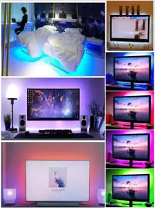 SHEIN BASIC LIVING 1pc 24 Key 5M Multicolored Strip Light With Remote Control