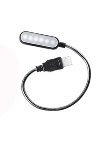 1 Pieza Lámpara Usb Portátil, Luz De Libro Portátil Simple De Plástico Usb Para Uso Doméstico - Blanco - Ver 5