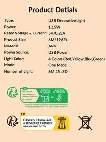 BASIC LIVING 1 chiếc Đèn dây với bóng đèn hình ngôi sao 25 chiếc - Nhiều màu - Xem 3