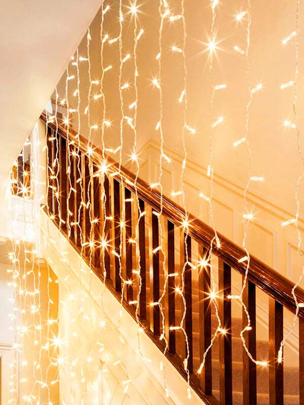 BASIC LIVING 192 LED 2 x 2M Curtain String Light SHEIN USA