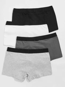 Manfinity Underwear&Sleepwear Basics 4入組字母圖案平角內褲 - 彩色 - 查看 2
