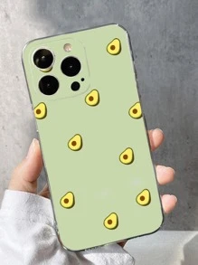 Avocado Painted Clear Phone Case - Multicolor - View 1