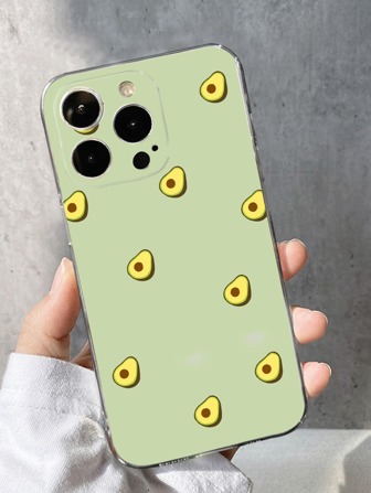 Avocado Painted Clear Phone Case