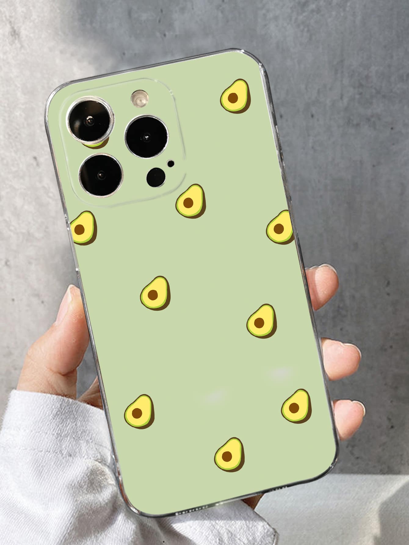 Avocado Painted Clear Phone Case