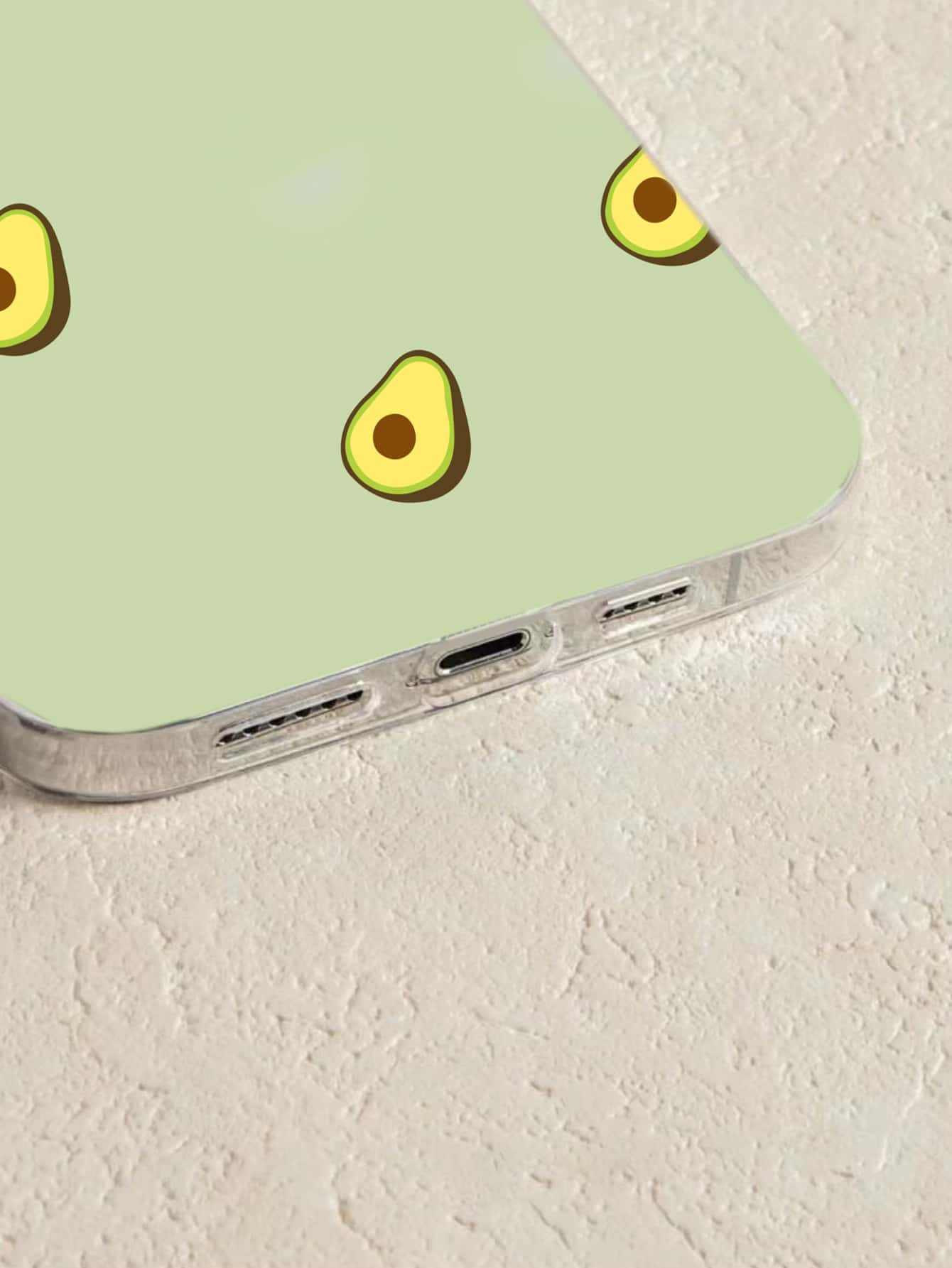 Avocado Painted Clear Phone Case