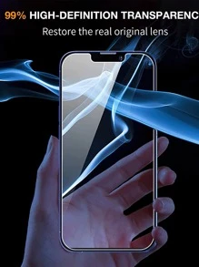 3 miếng dán cường lực bảo vệ màn hình HD & 3 miếng bảo vệ ống kính tương thích với iPhone 15/15Pro/15Plus/15Promax - Trong sáng - Xem 5