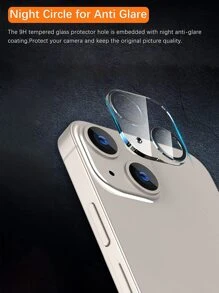 2入組螢幕保護鋼化膜和2入組鏡頭保護適用於iphone - 黑色 - 查看 4