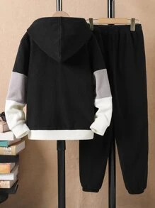 SHEIN Bộ hai mảnh Trai Túi Khối Màu Giải trí - Nhiều màu - Xem 2