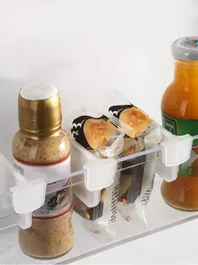 5 piezas Divisor liso refrigerador almacenamiento - Blanco - Ver 5